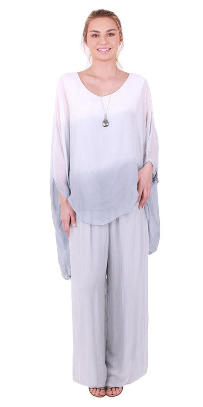 Ombre Kaftan Blouse - Shop at Zia -- 1029, blouse, kaftan, ombre, silk, Tops & Blouses