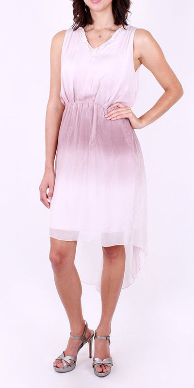 Ombre High-Low dress - Shop at Zia -- Dresses, made in italy, ombre, one size, silk