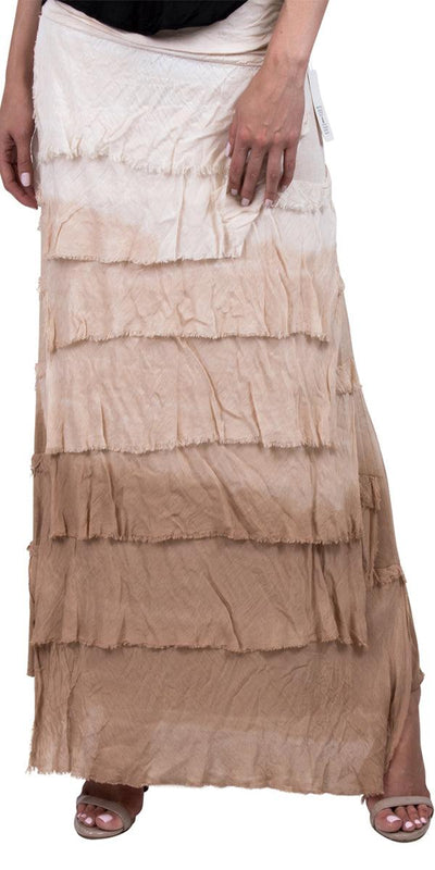 Silk Ombre Full Length Skirt - Shop at Zia -- 1175, long skirt, made in italy, Pants & Skirts, silk, skirt