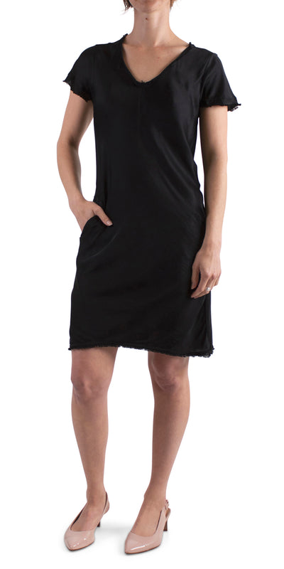 Satin Tee Dress - Shop at Zia -- dress, Dresses, gigi moda, italian outlet, made in italy, madeinItaly, one size, one size fits all, satin, satin dress