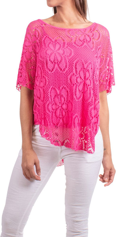 Floral Lace Top - Shop at Zia -- blouse, fall, made in italy, one size, top, Tops & Blouses