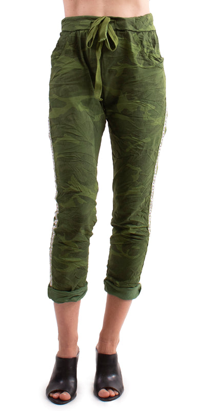Cropped Camo Stretchy Pant - Shop at Zia -- 