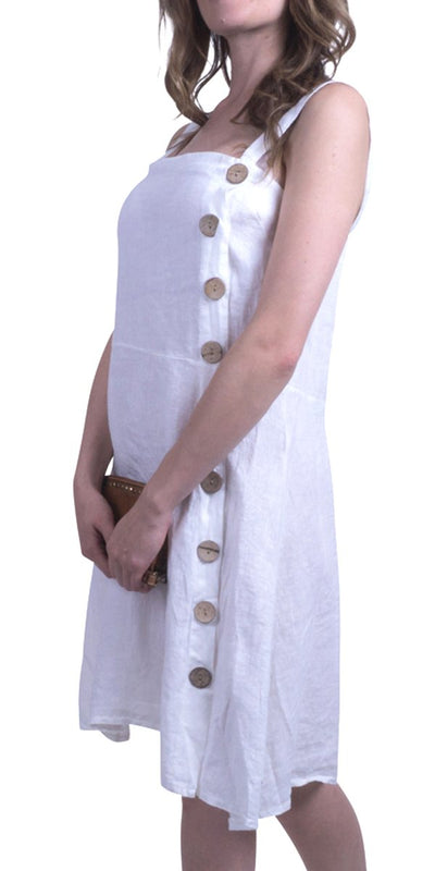 Button Down Linen Sundress - Shop at Zia -- Dresses